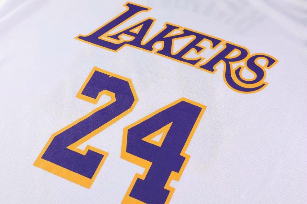 服套装中大童运动训练初中小学生青少年v领湖人24白色儿童s120130身高