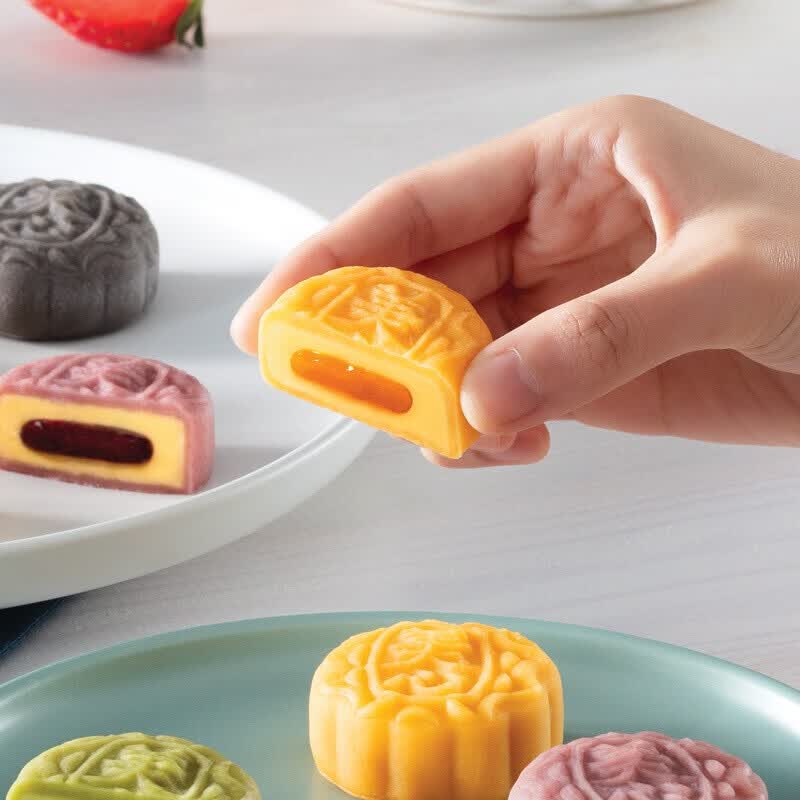 【顺丰】中国香港进口美心迪士尼公主系列冰皮月饼120g礼盒水果芒果