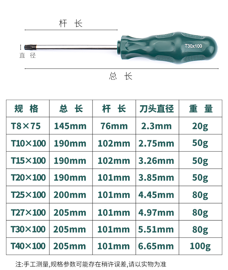 t20螺丝刀梅花内六角t15米字型内六花6角t30工具t10套装t25花型t8 常