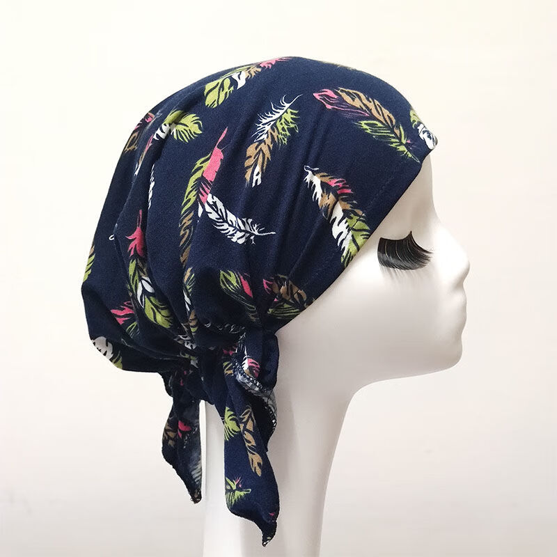 夏季上新玫瑰盘花帽子假发帽老人帽遮白发薄款透气帽美人帽包头帽 盘