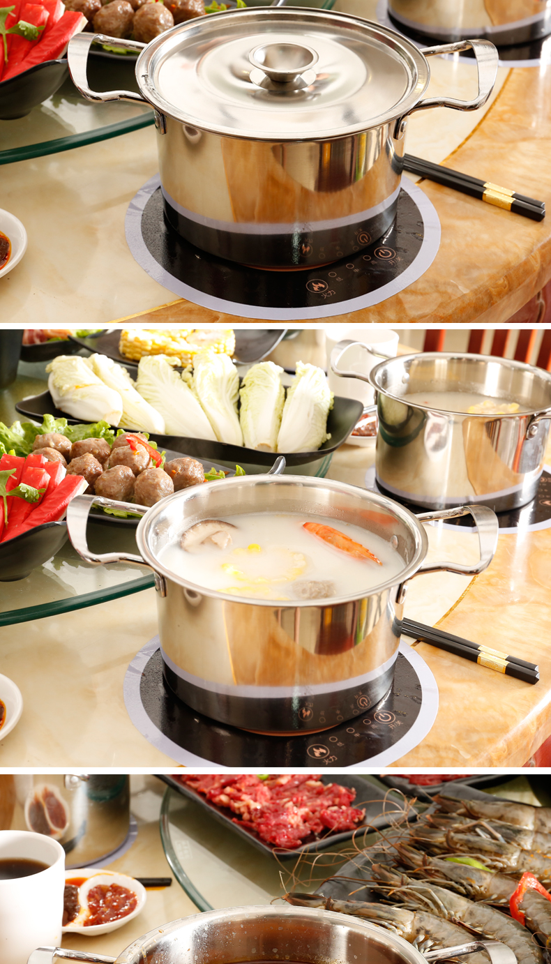 一人小火锅电磁炉专用商用锅仔饭店用旋转涮锅鸳鸯单人干锅套装古典