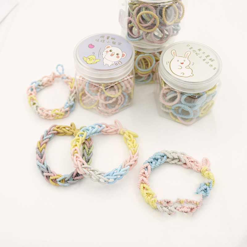 【欧阳先生】彩虹情侣手链网红自制闺蜜小皮筋送男友少女头绳 小清新