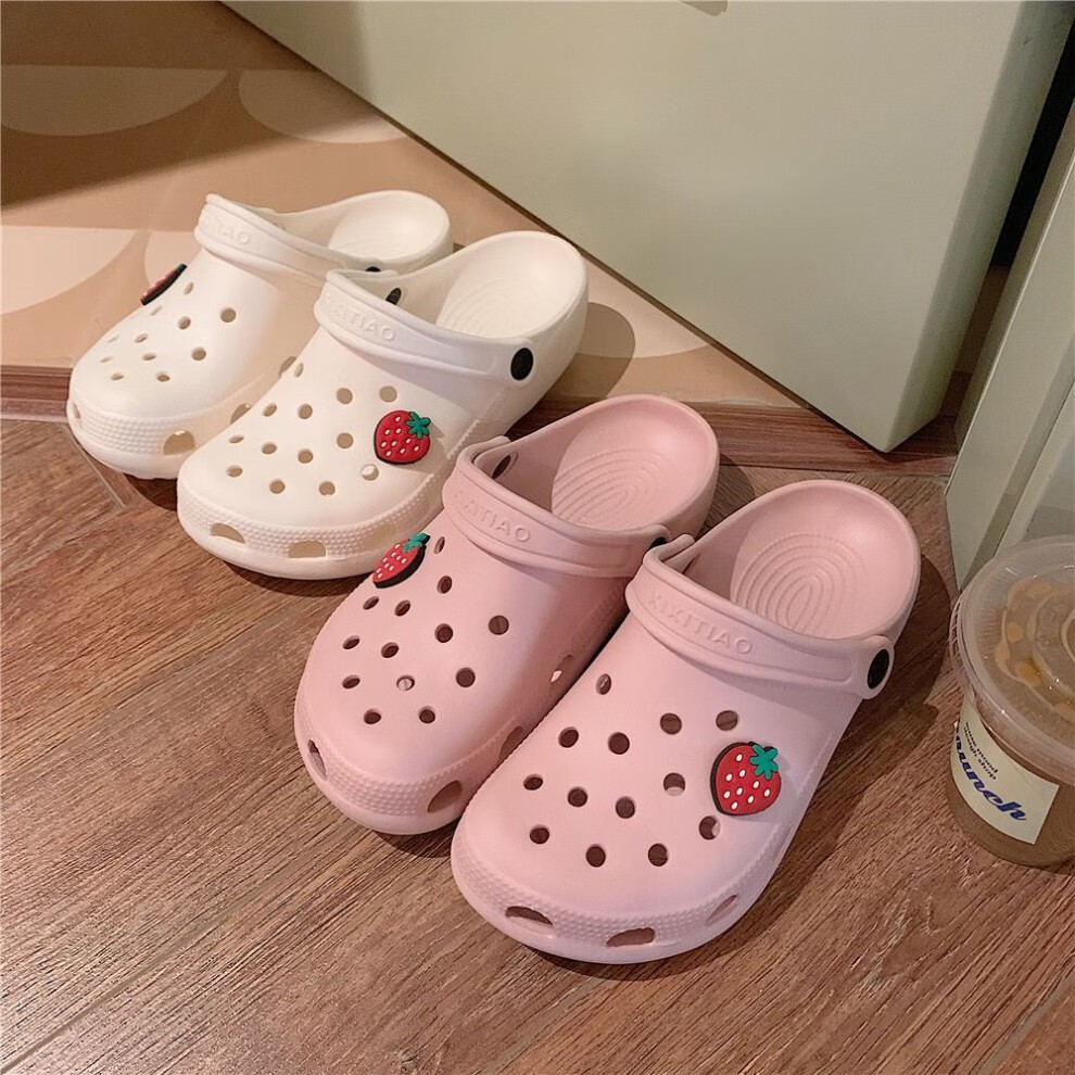 泡沫拖鞋洞洞鞋女ins潮防滑可爱少女心包头沙滩凉拖鞋女夏外穿护士鞋