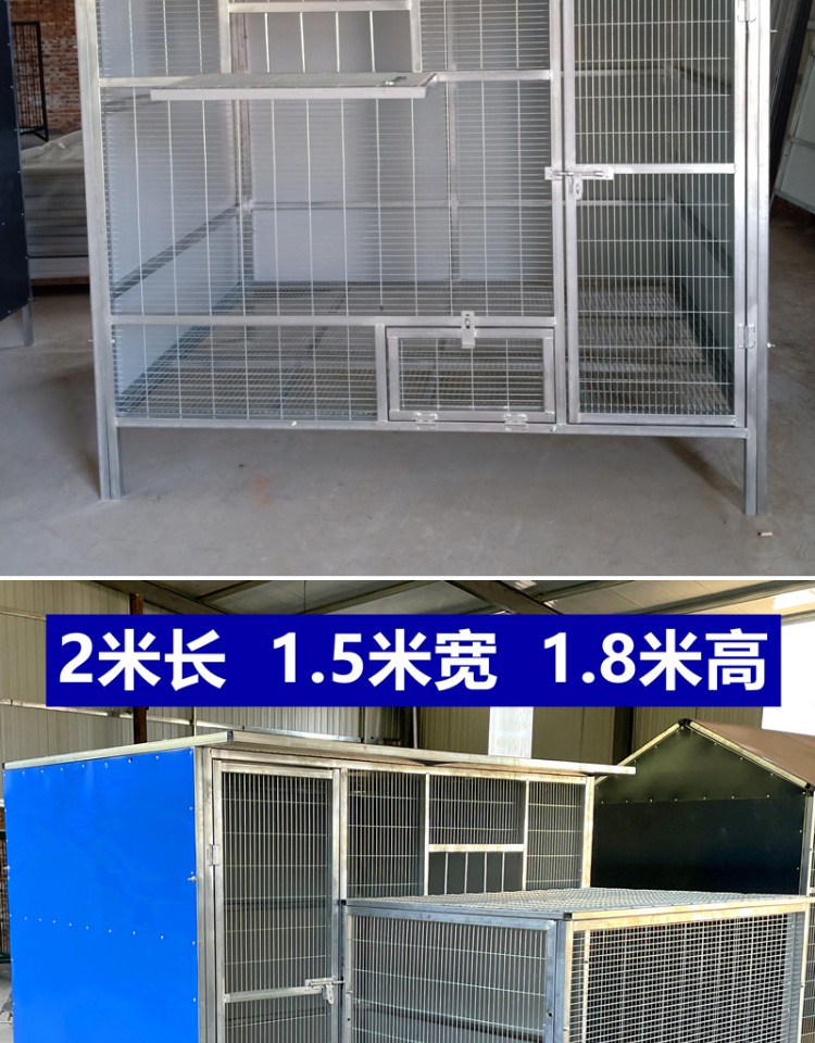 笼鸽棚鸽舍信鸽大型鸟笼养殖专用笼室外户外 平顶 放飞 塑料地网 轮子