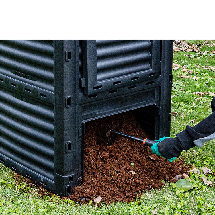 堆肥桶堆肥桶花园庭院落叶肥料发酵垃圾堆肥三明治堆肥塑料堆肥箱300