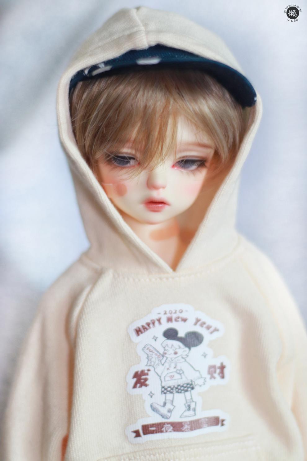 bjd男娃懒娃假发6 4 3分大叔人偶男娃女娃日常百搭短头发少年毛灰棕