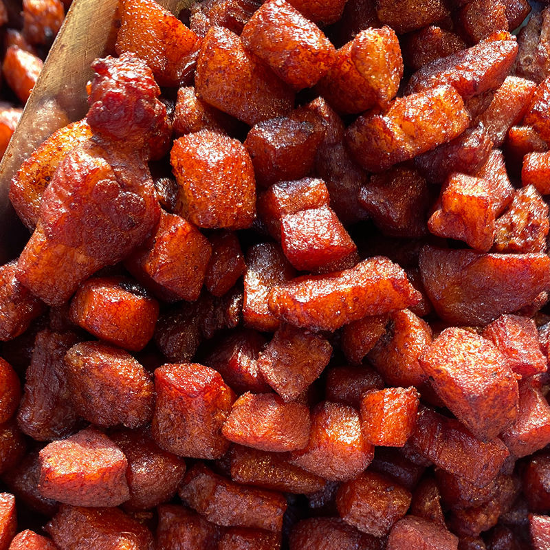 贵州特色 猪肉脆哨 遵义特产脆哨 猪油渣农家现炸脆哨肠旺粉脆哨华海