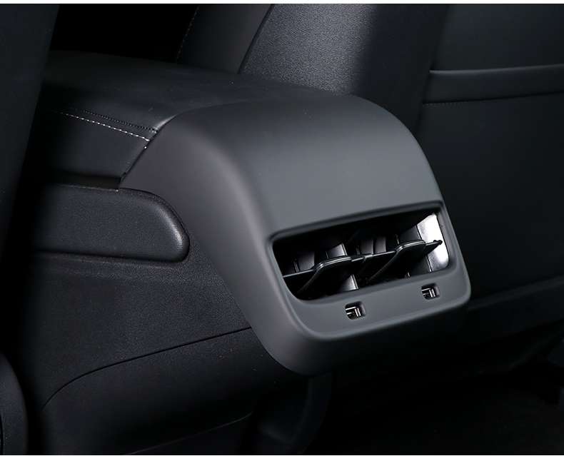 适用于tesla特斯拉model3y后排出风口保护罩防踢框盖内饰改装配件