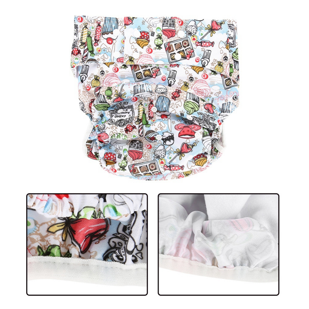 abdl大童布尿裤可洗尿布兜青少年尿布裤老人失禁防裤可调 彩色 数字