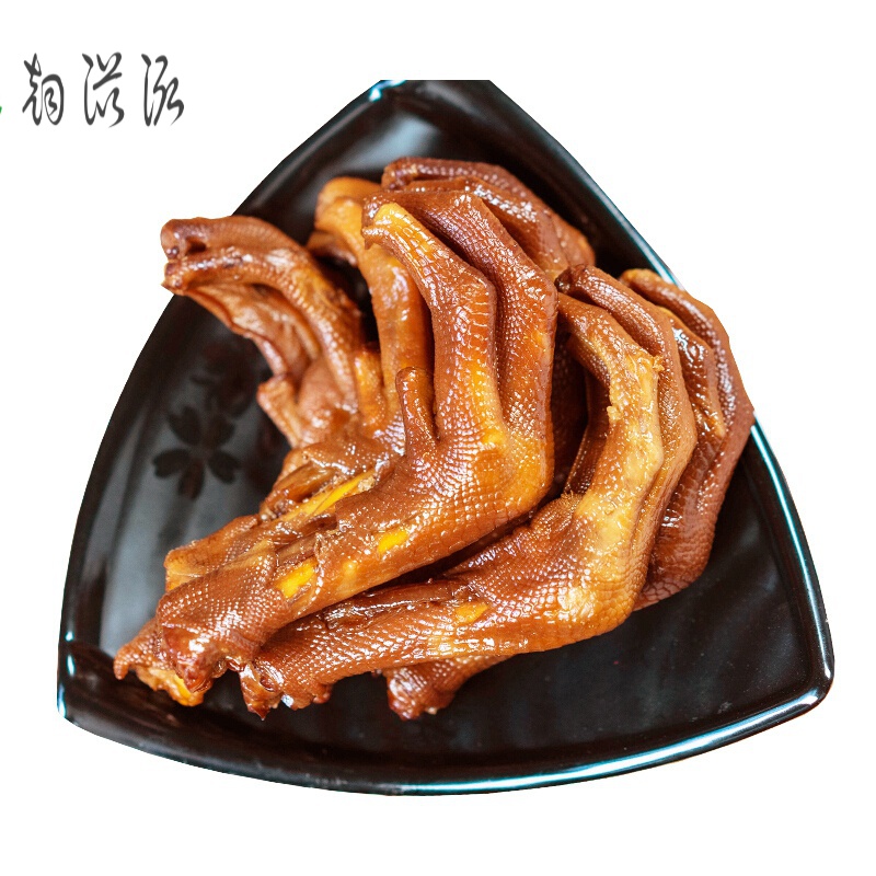 鹅掌微山湖特产特色熟食卤味烤鹅爪一斤装零食真空卤香风味 熏烤