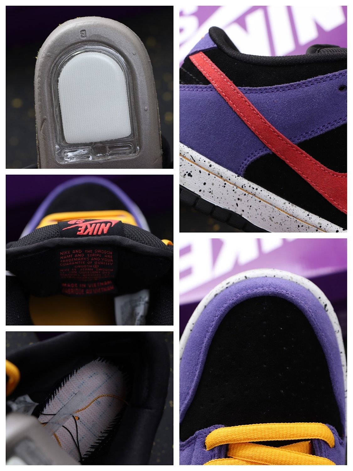 sb纯原dunk acg黑紫陈伟霆同款情人节限定低帮紫金湖人男女滑板鞋 acg