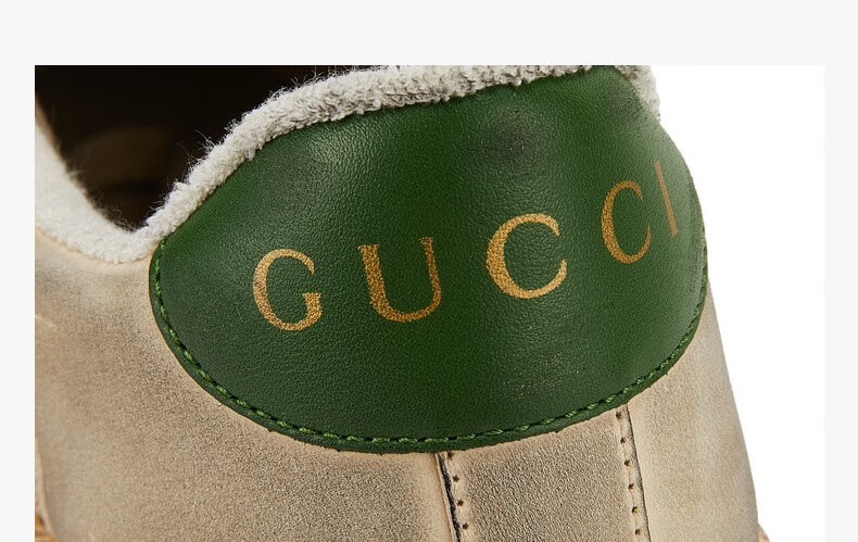 gucci 古驰 gucci小脏鞋 男士screener系列双g印花条纹织带做旧休闲鞋