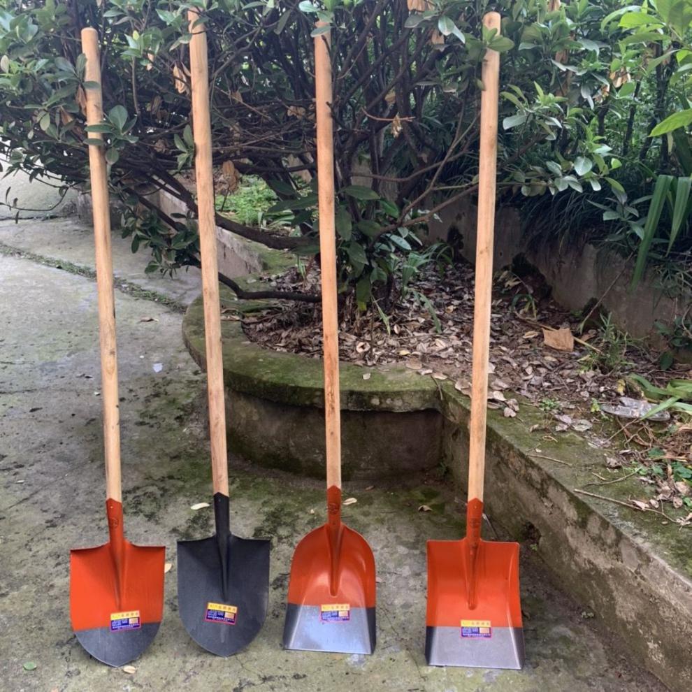 铁楸园艺园林工具柄农用铁锹锰钢铁铲种菜挖土铲铁锨户外家用工地农具