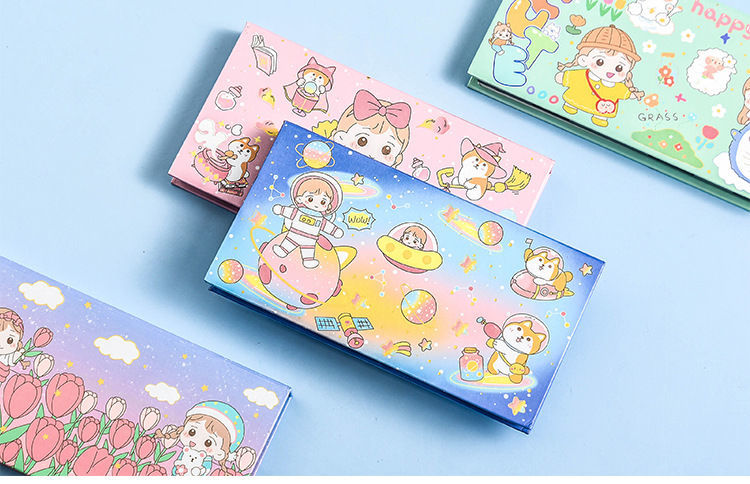 300张可爱栗子君便利贴便签盒装套装可撕学生用n次贴留言记事本萌宠