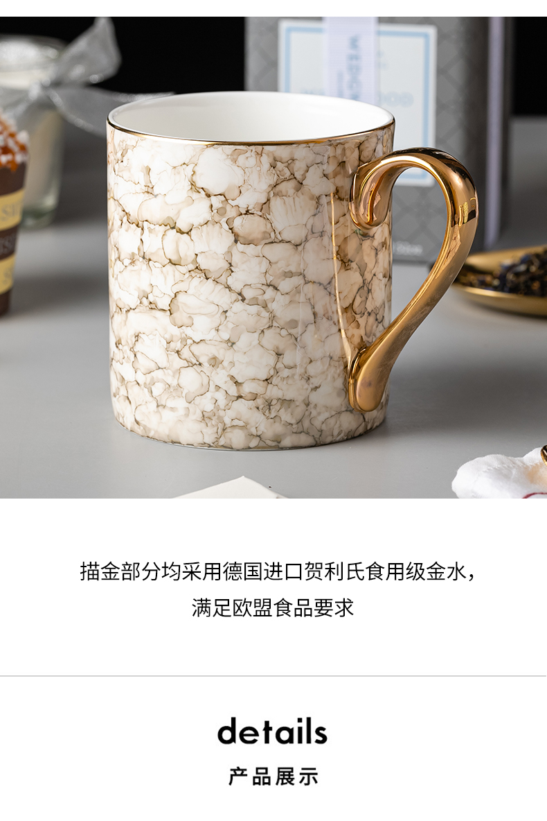 弥生时代diamond宝石日系马克杯对杯情侣杯子一对情侣款创意蓝宝石x棕