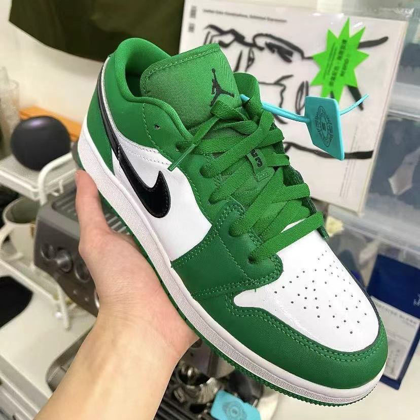 air乔midaj小凯尔特人白绿脚趾男女款低帮篮球鞋55356030绿色36