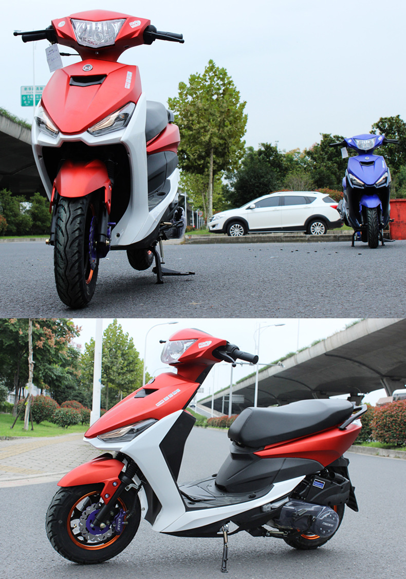 鬼火三代踏板摩托车战速摩托车助力车125cc发动机男女抖音可上牌战速