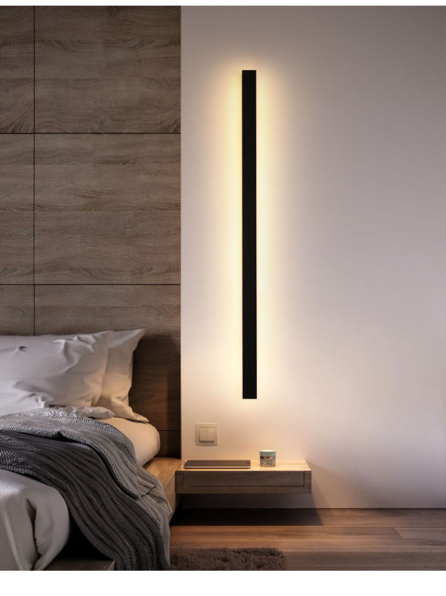 户外水长条壁灯简约现代创意别墅庭院过道阳台室外led墙壁灯 户外防水