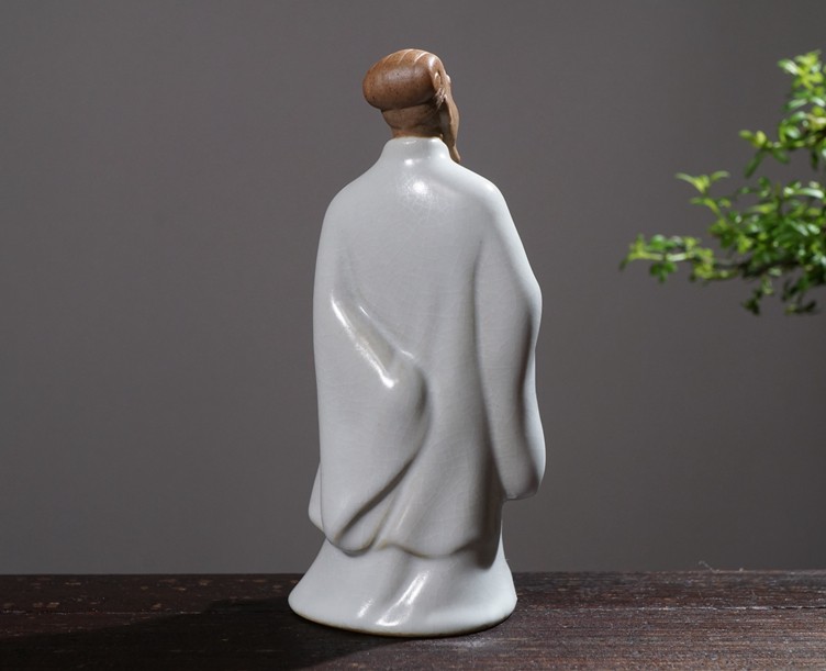 盆景假山摆件陶瓷小人物老翁下棋翁弹琴吹笛配件上水石吸水石微景观