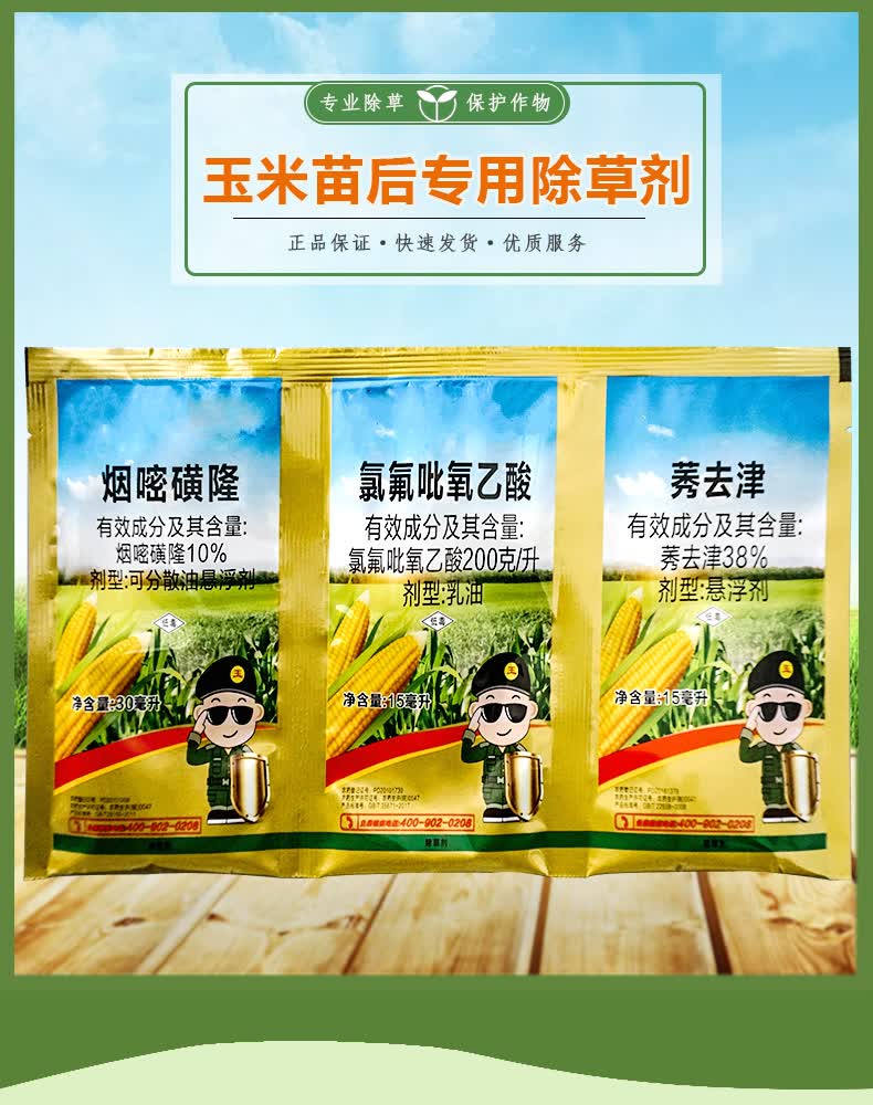玉司令烟嘧磺隆氯氟吡氧乙酸莠去津玉米田除草剂