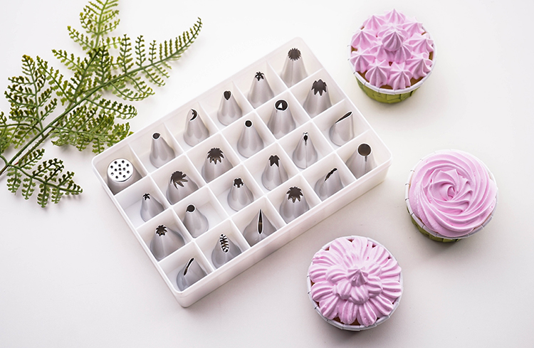 24头裱花嘴套装烘焙蛋糕挤花袋韩式表花奶油器工具烘培全套做曲奇24头