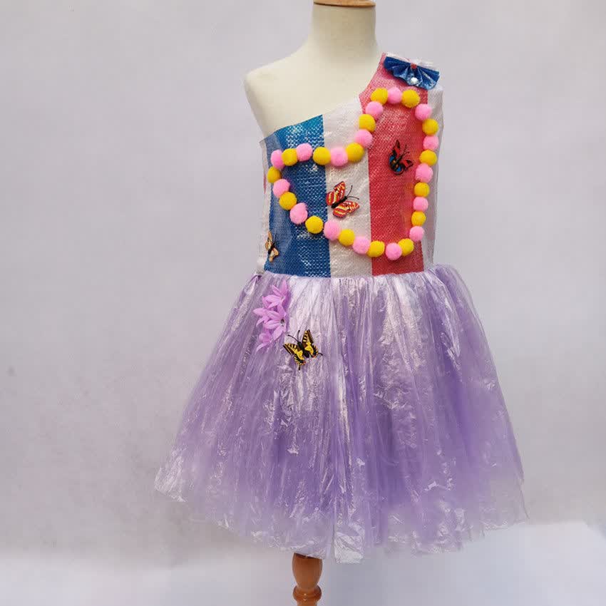 男童节日走秀时装秀儿童手工幼儿园衣服亲子制作服装材料diy女童环保