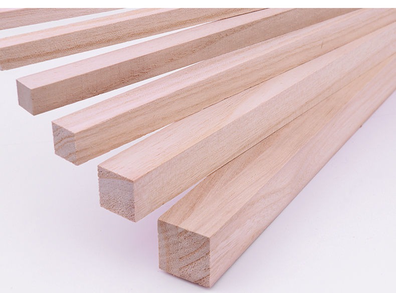 uvekim手工diy材料桐木条制作木屋模型装饰实木方条扁条小细木条子