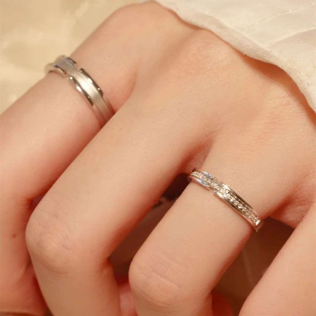 紫韩银s925情侣戒指一对款男女对戒气质超定婚戒定制刻字情人节女款6