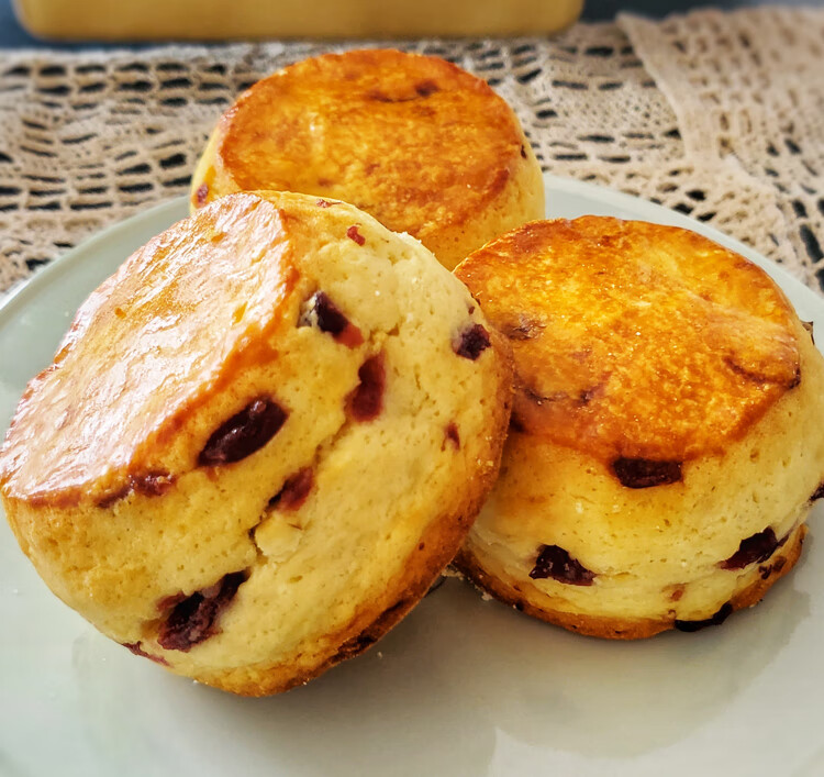 英式松饼下午茶甜品糕点饱腹零食蔓越莓面包经典蔓越莓司康2枚