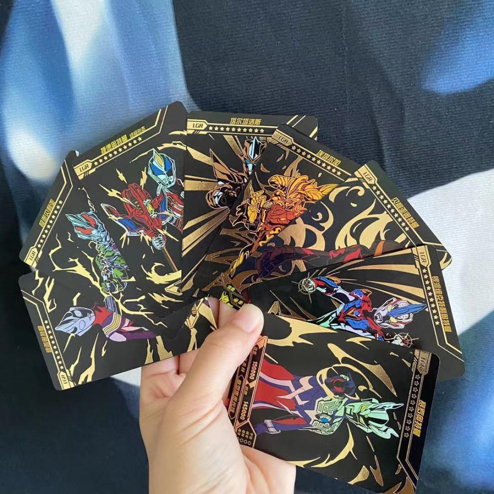 奥特曼卡片lgr黑金黑银卡不重复荣耀版满星卡玩具收藏册全套卡册 lgr
