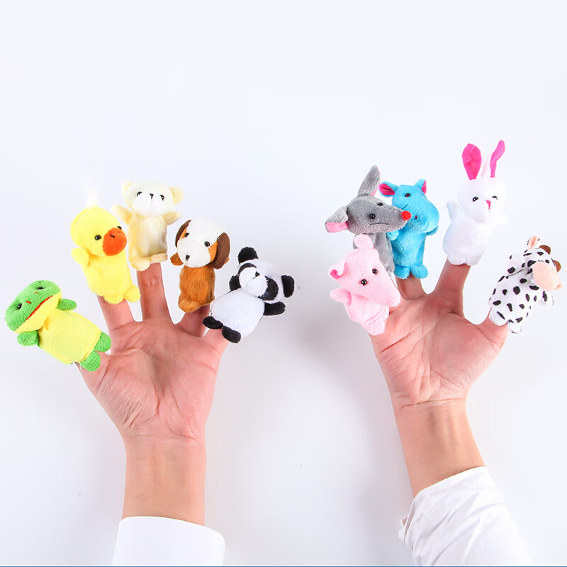 手指套玩具宝宝手偶玩具娃娃儿童安抚玩具毛绒动物手套手指玩偶指套