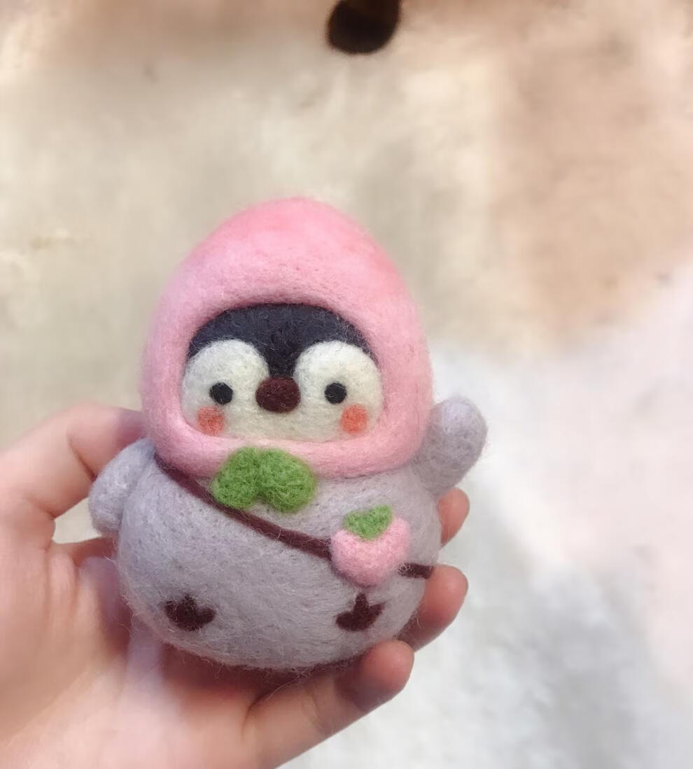 羊毛毡戳戳乐成品羊毛毡成品钥匙扣可爱动物车挂节日创意小礼物支持来