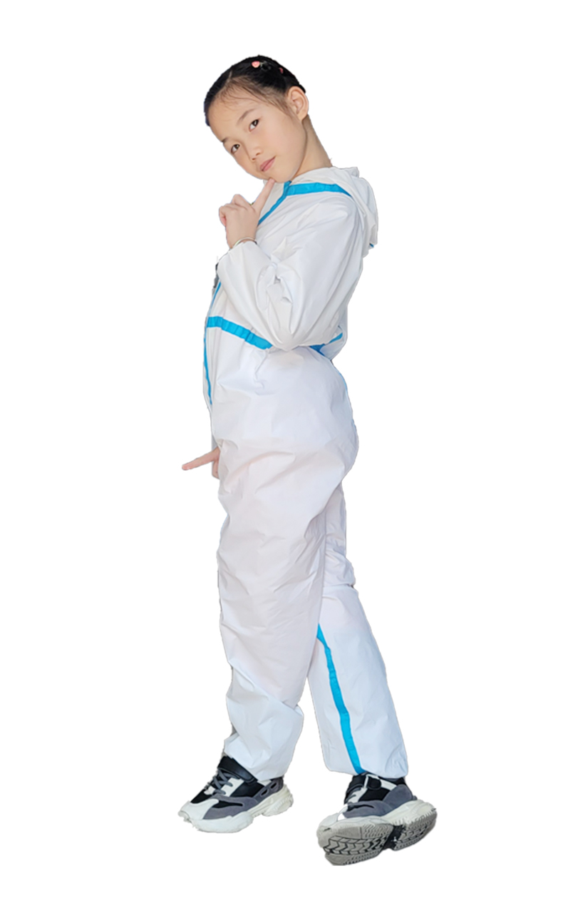 【京健康】 小孩儿童穿的防护服一次性连体全身演出运动出行隔离衣防