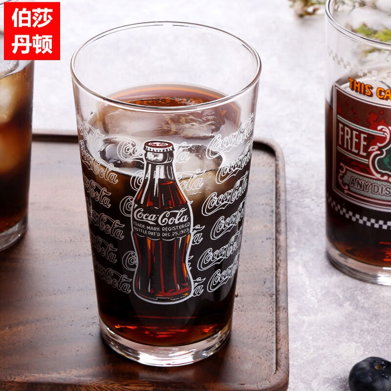 可口可乐杯子可乐杯日本进口石冢硝子可口可乐纪念玻璃杯日式聚会饮料