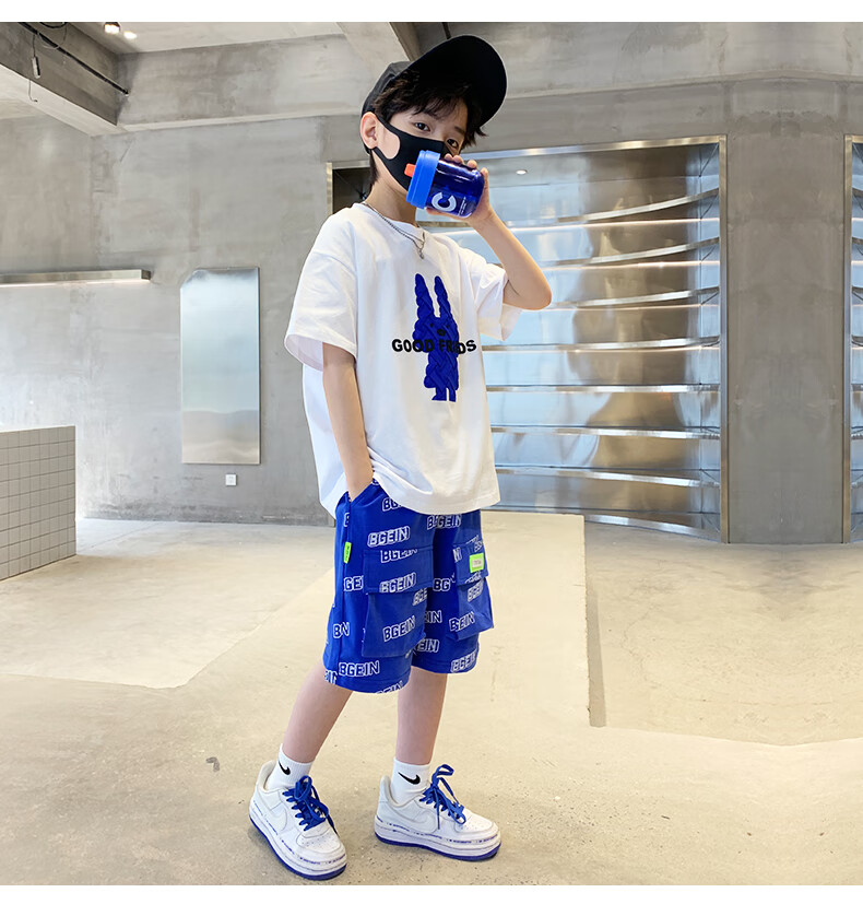 sa男童夏装套装2022新款儿童夏季帅气男孩短袖中大童夏天休闲风潮童装