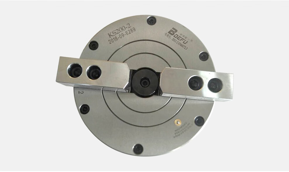 中实空全钢体半通孔ks160200250气动卡盘三爪四爪软爪ks2003气动卡盘