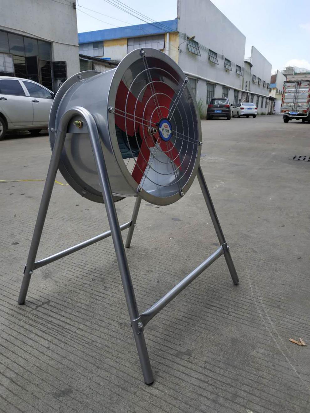 定制适用24寸大功率岗位排气机吹风扇抽风机强力工业落地圆筒风机 军