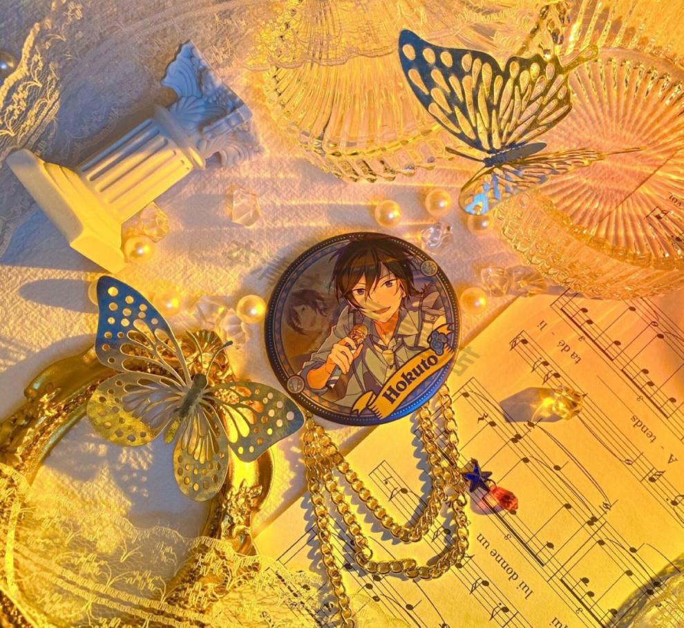 谷美道具全套装周边摆拍吧唧谷子拍摄照小道具风装饰复古银色迷你皇冠