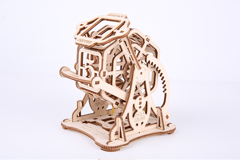 机智芽木质机械传动模型积木制立体拼图3diy手工拼装创意成年人减压