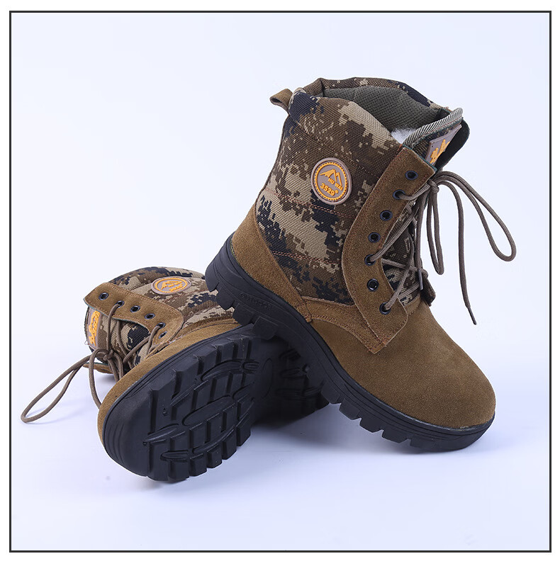 靴男蒙古靴雪地靴加厚羊毛棉靴焊工防护棉靴户外工作鞋劳保棉鞋男棉靴