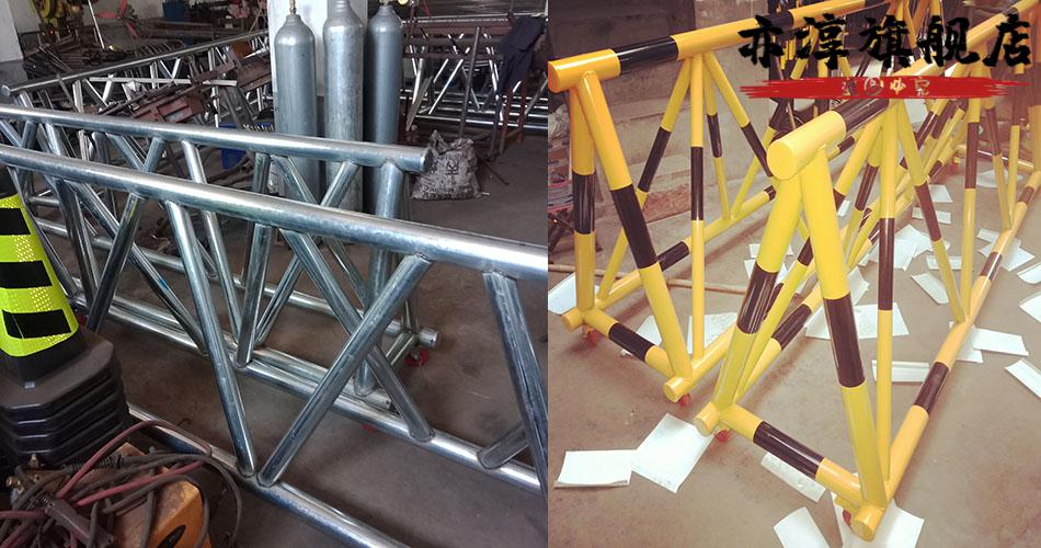 朗发钢管警示柱防撞柱固定隔离桩停车桩挡车路障路桩铁立柱加厚地桩柱