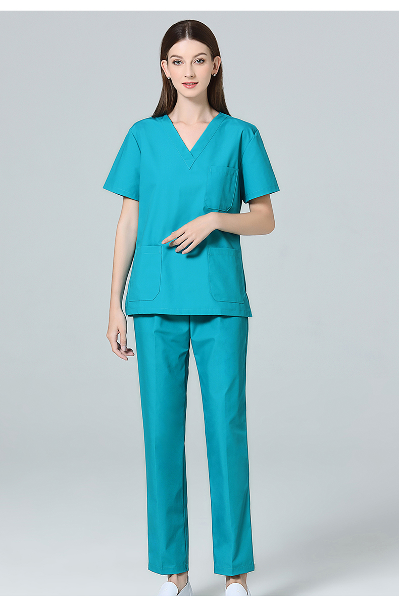 洗手衣女刷手衣手术室工作服纯棉夏季高端短袖医生口腔刷手服长袖牙科