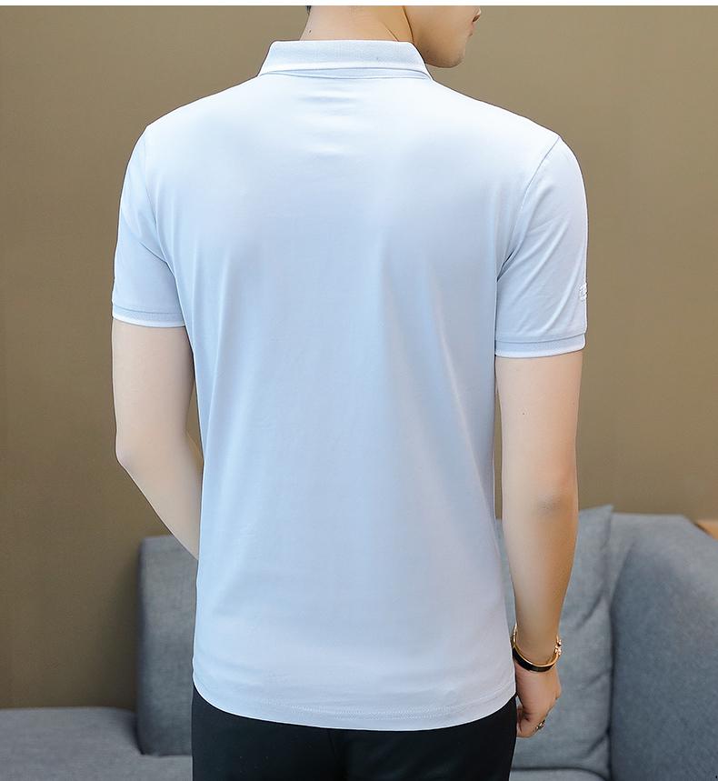 皮尔卡丹夏季男士短袖t恤带有领纯棉半袖衫休闲简约青年男装上衣服潮