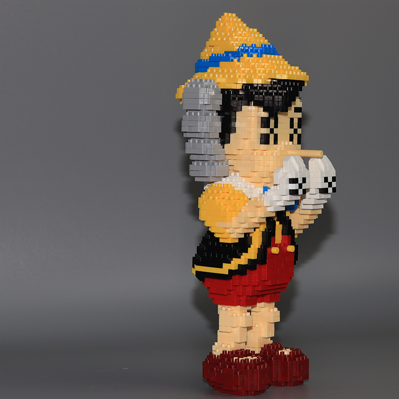 kaws潮牌微型小颗粒积木高难度解压玩具拼插装男女生礼物咖啡色史努比