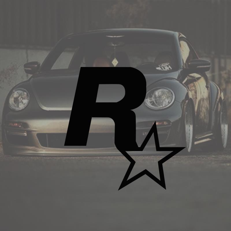汽车贴纸gta5飞车r星周边个性游戏装饰车贴油箱盖遮挡划痕反光贴r星