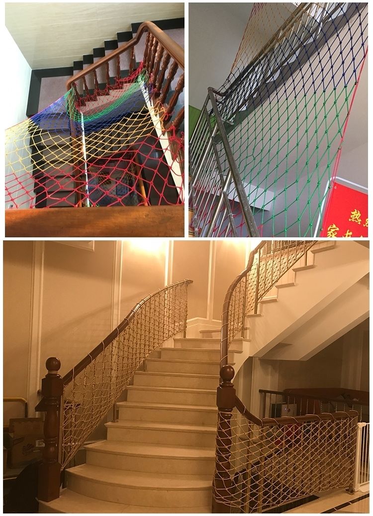 窗户楼梯防护网阳台家用安儿童防摔网护栏网防坠网网装饰 4毫米绳10