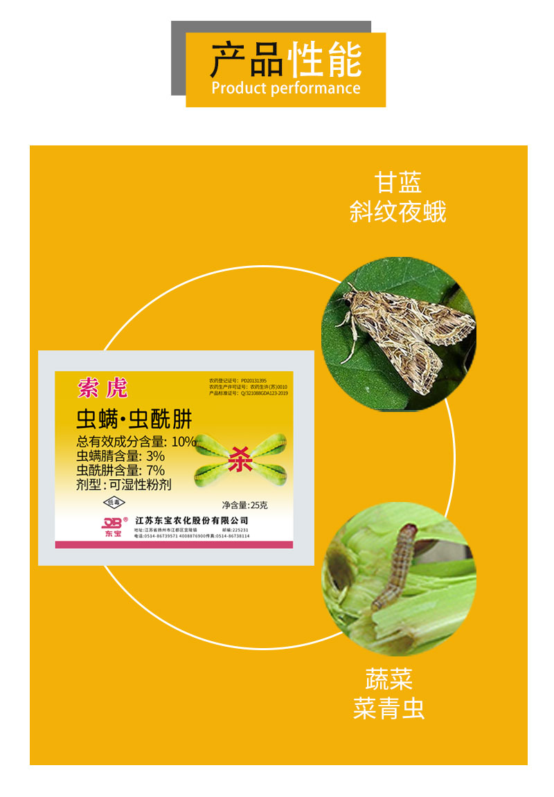 10虫螨腈虫酰肼蔬菜大豆玉米甜菜斜纹夜蛾菜青虫农药杀虫剂10袋装