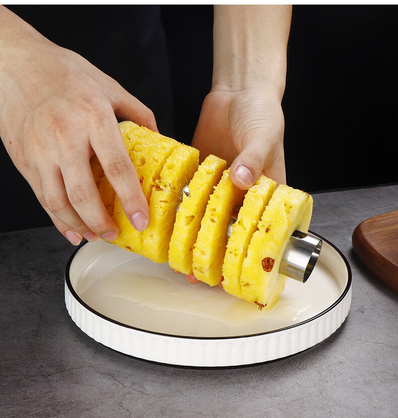 菠萝刀削皮器不锈钢削菠萝神器取芯器凤梨挖眼夹甘蔗刀削皮刀工具