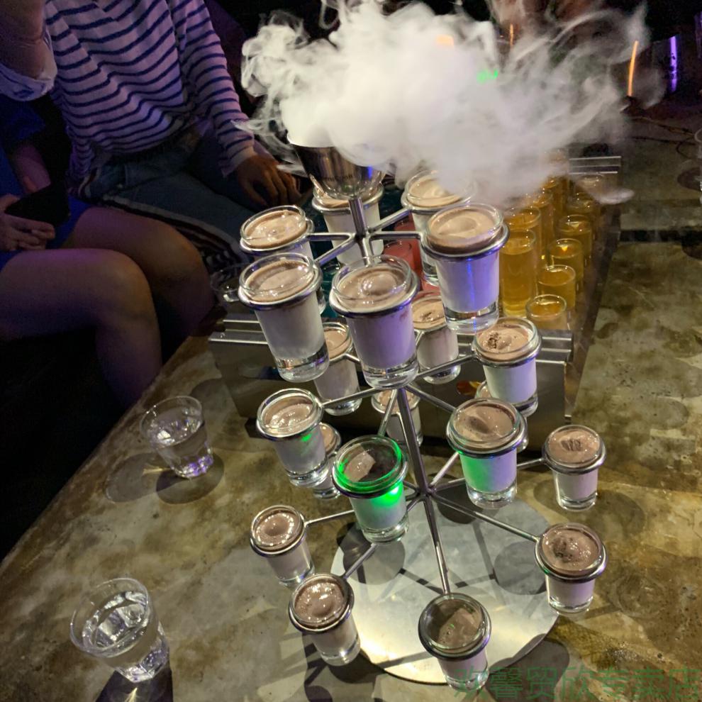 子弹杯熊猫二贰麻柒七堂酒馆斗酒架鸡尾酒晕茶杯酒醉三仙杯子试管具20