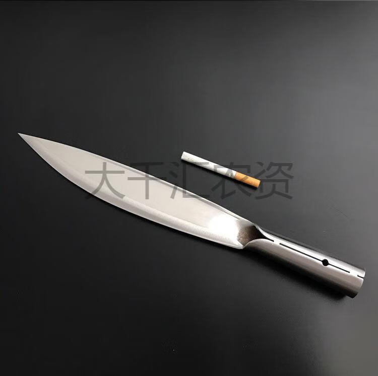 特殊宰羊刀手工锻造剔骨刮毛刨皮宰牛放血分割尖刀 大号尺寸全长37